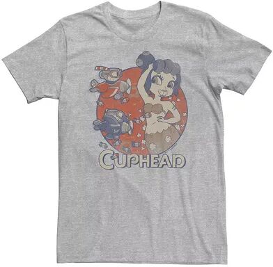 Licensed Character Big & Tall Cuphead Cala Maria Airplane Attack Tee, Men's, Size: 5XL, Med Grey