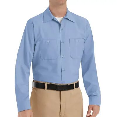 Red Kap Men's Red Kap Classic-Fit Industrial Button-Down Work Shirt, Size: XXL, Blue