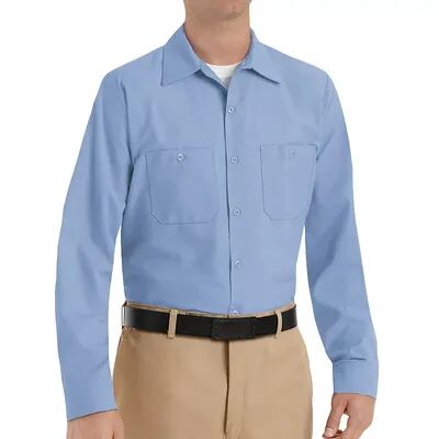 Red Kap Men's Red Kap Classic-Fit Industrial Button-Down Work Shirt, Size: Small, Blue