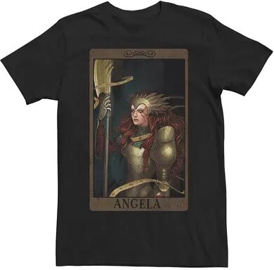 Licensed Character Men's Marvel Now Angela Card Graphic Tee, Size: Small, Black