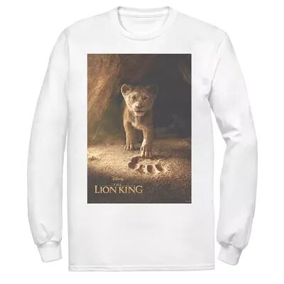 Disney s The Lion King Men's Young Simba Long Sleeve Graphic Tee, Size: Small, White