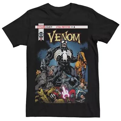 Licensed Character Men's Marvel Venom Lethal Protector Comic Cover Tee, Size: Medium, Black