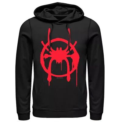 Men's Marvel Spiderverse Miles Symbol Tag Graphic Hoodie, Size: Small, Black