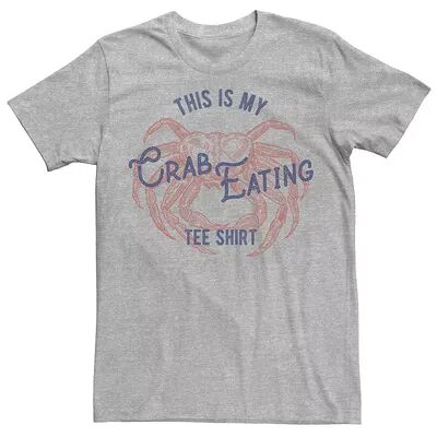 Licensed Character Men's This Is My Crab Eating Shirt Tee, Size: 3XL, Med Grey