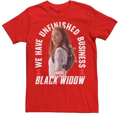 Marvel Men's Marvel Black Widow Unfinished Business Portrait Tee, Size: XXL, Red