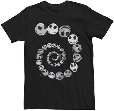 Disney Men's Disney The Nightmare Before Christmas Jack Emotional Spiral Tee, Size: Small, Black