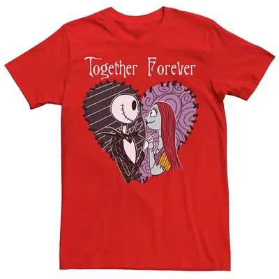 Disney Men's Disney The Nightmare Before Christmas Jack & Sally Together Tee, Size: Medium, Red