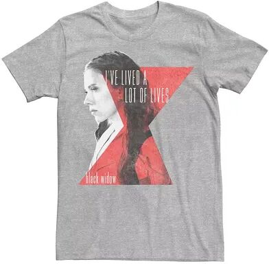 Licensed Character Men's Marvel Black Widow I've Lived A Lot Of Lives Tee, Size: XXL, Med Grey