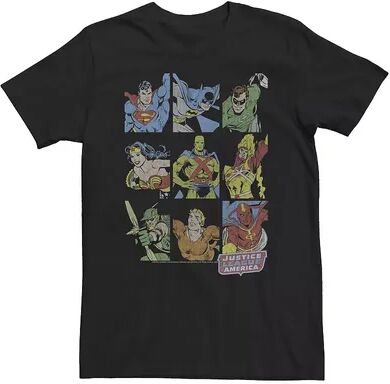 DC Comics Big & Tall DC Comics Justice League Vintage Box Up Tee, Men's, Size: XXL Tall, Black