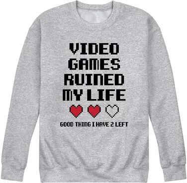 Licensed Character Men's Video Games Sweatshirt, Size: XL, Grey