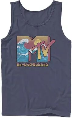 Licensed Character Men's MTV Music Television Japan Wave Logo Tee, Size: XXL, Blue