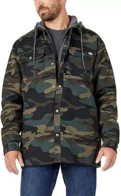 Dickies Men's Dickies Hydroshield Fleece Hooded Duck Shirt Jacket, Size: XS, Green