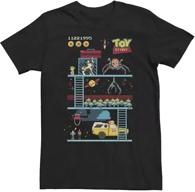 Disney Big & Tall Disney / Pixar Toy Story 8-Bit Video Game Scene Tee, Men's, Size: Large Tall, Black