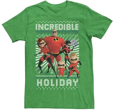 Disney / Pixar's Incredibles 2 Men's Holiday Christmas Graphic Tee, Size: XL, Med Green