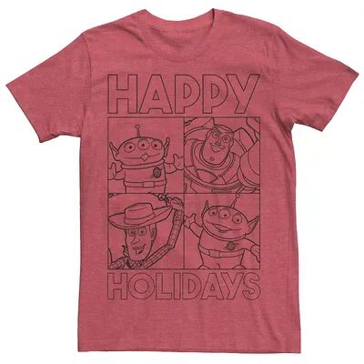 Disney Men's Disney / Pixar Toy Story Happy Holidays Tee, Size: 3XL, Red