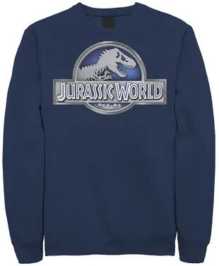 Licensed Character Men's Jurassic World Classic Metal Coin Logo Fleece, Size: XXL, Blue