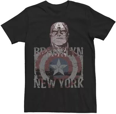 Marvel Men's Marvel Captain America Watches Over Brooklyn NY Tee, Size: Large, Black