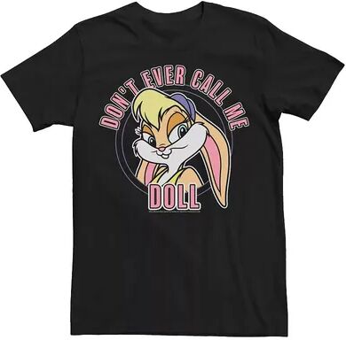 Licensed Character Men's Space Jam Lola Bunny Don't Ever Call Me Doll Tee, Size: Small, Black