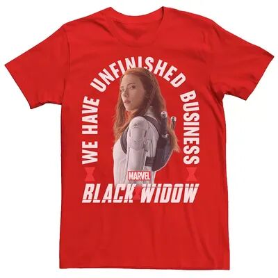 Marvel Men's Marvel Black Widow Unfinished Business Portrait Tee, Size: Large, Red