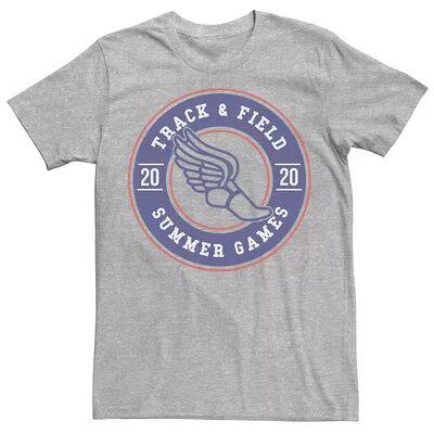 Licensed Character Men's Track & Field Summer Games 2020 Tee, Size: Small, Med Grey