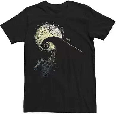 Disney Men's Disney The Nightmare Before Christmas Jack Spiral Hill Tee, Size: Small, Black