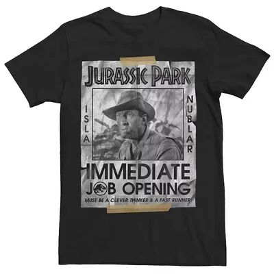 Licensed Character Men's Jurassic Clever Job Opening Poster Tee, Size: Medium, Black