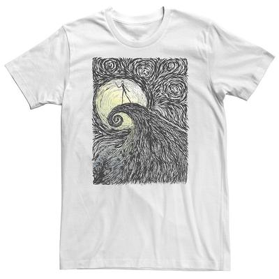 Disney Big & Tall Disney The Nightmare Before Christmas Spiral Hill Portrait Tee, Men's, Size: XL Tall, White