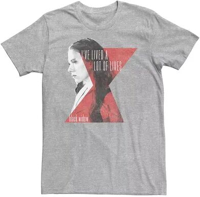 Marvel Big & Tall Marvel Black Widow I've Lived A Lot Of Lives Tee, Men's, Size: 4XL Tall, Med Grey