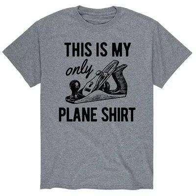 Licensed Character Men's My Only Plane Shirt Tee, Size: XXL, Grey