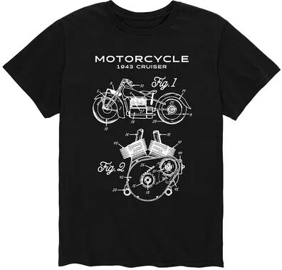 Licensed Character Men's Motorcycle Rendering Tee, Size: XXL, Black