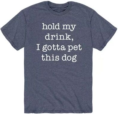 Licensed Character Men's Hold My Drink Tee, Size: Large, Blue