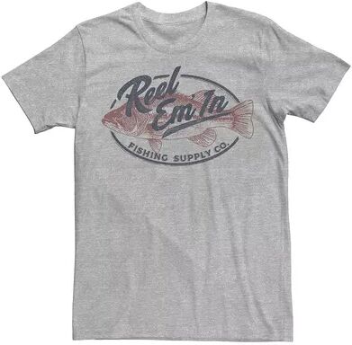 Licensed Character Men's Reel Em' In Fishing Supply Co. Logo Tee, Size: XS, Med Grey