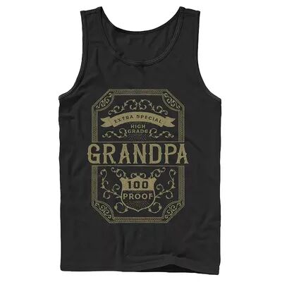 Licensed Character Men's Extra Special Grandpa Bar Label T- Shirt Tank, Size: XL, Black