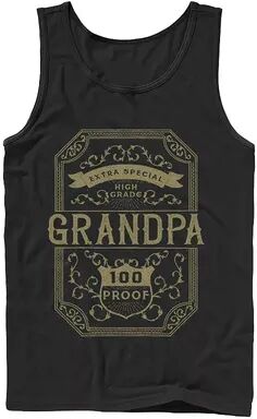 Licensed Character Men's Extra Special Grandpa Bar Label T- Shirt Tank, Size: Small, Black