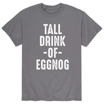 Licensed Character Men's Matching Tall Drink Of Eggnog Tee, Size: Large, Grey