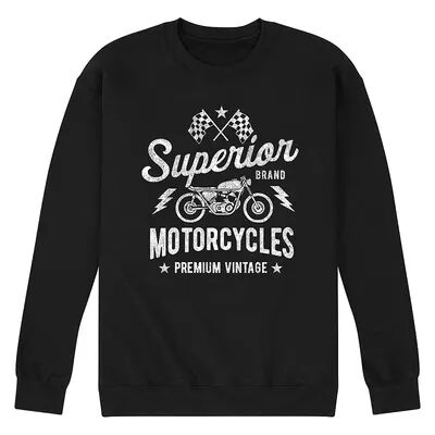Licensed Character Men's Superior Motorcycles Sweatshirt, Size: XXL, Black