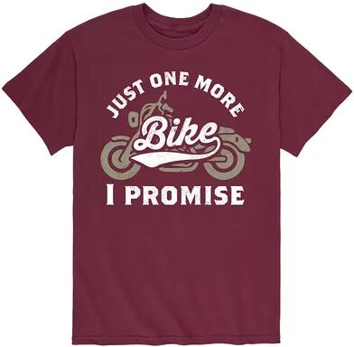 Licensed Character Men's Just One More Bike I Promise Tee, Size: Small, Red