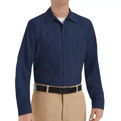 Red Kap Men's Red Kap Classic-Fit Industrial Button-Down Work Shirt, Size: Medium, Blue