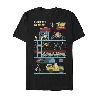 Disney Men's Disney / Pixar Toy Story Pixels Retro Video Game Style Tee, Size: XXL, Black