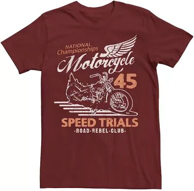 Licensed Character Men's Motorcycle Mania Speed Trails Graphic Tee, Size: 3XL, Red