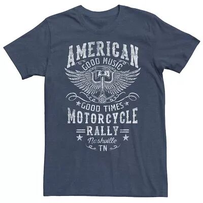 Licensed Character Men's American Motorcycle Rally Nashville, TN Tee, Size: Large, Med Blue