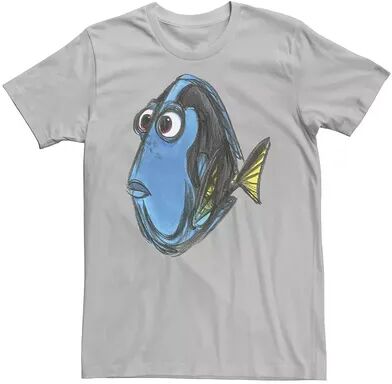 Disney Men's Disney / Pixar Finding Nemo Dory Color Book Tee, Size: Large, Silver