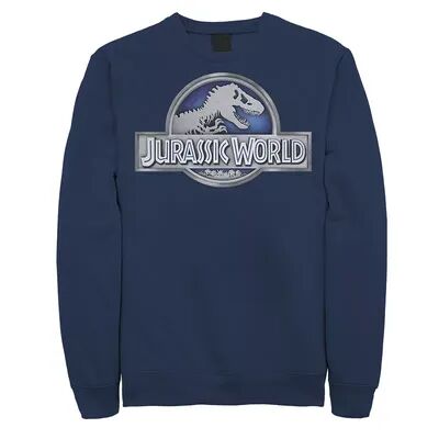 Licensed Character Men's Jurassic World Classic Metal Coin Logo Fleece, Size: Large, Blue