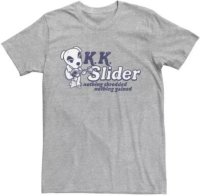 Licensed Character Men's Animal Crossing K.K. Slider Nothing Shredded Nothing Gained Tee, Size: Small, Med Grey