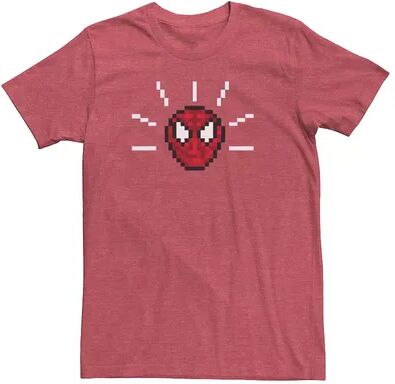 Licensed Character Men's Marvel Spider-Man Sense Retro Video Game Head Shot Portrait Tee, Size: XL, Red