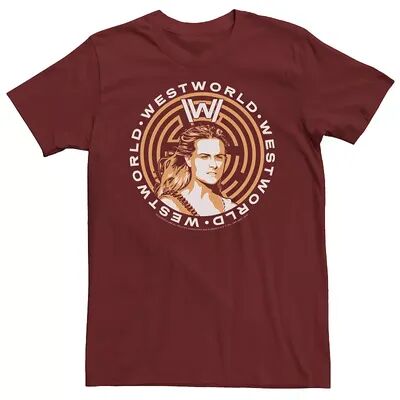 Licensed Character Men's Westworld Dolores Maze Fill Tee, Size: Large, Red