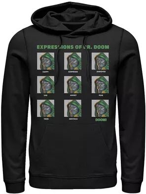 Marvel Men's Marvel Expressions Of Dr. Doom Panels Hoodie, Size: Small, Black