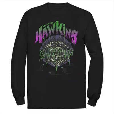 Licensed Character Men's Netflix Stranger Things Demogorgon Welcome To Hawkins Tee, Size: XL, Black