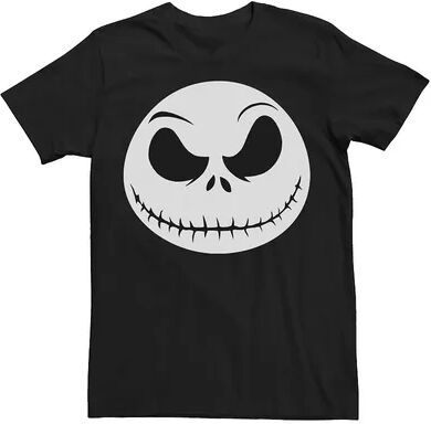 Disney Men's Disney The Nightmare Before Christmas Jack Big Face Tee, Size: Large, Black