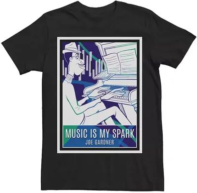 Disney Men's Disney / Pixar Soul Joe Gardner Music Is My Spark Poster Tee, Size: Large, Black